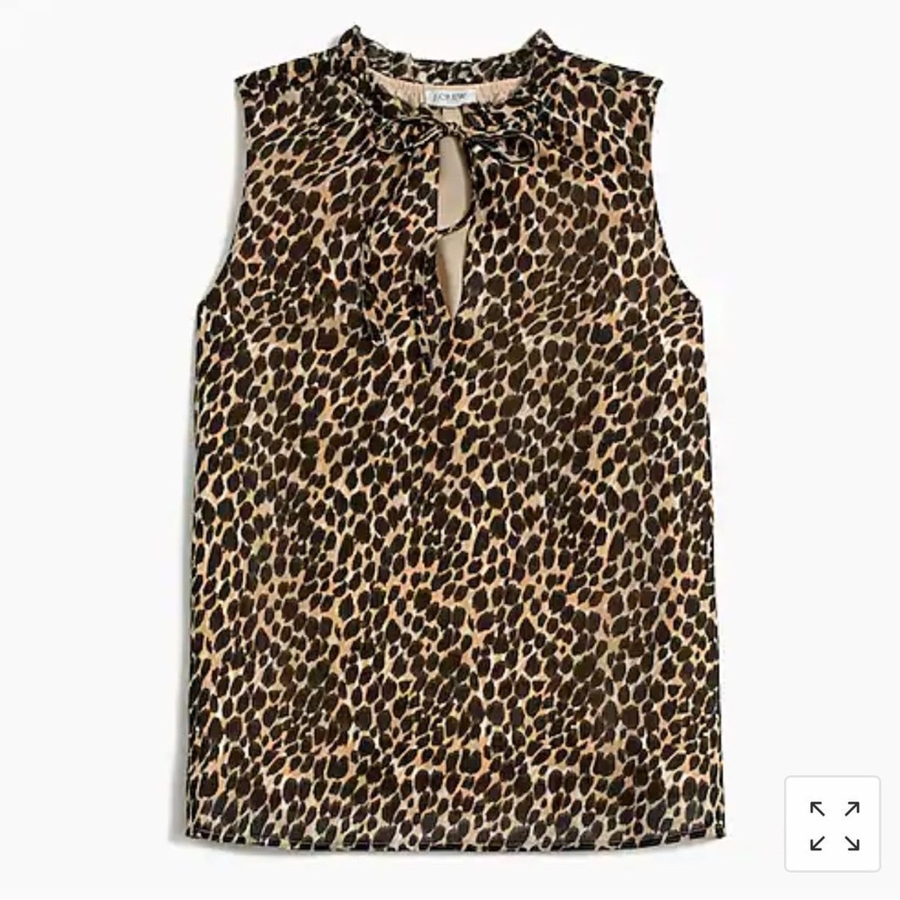 NWT J. Crew Leopard Print Sleeveless Blouse